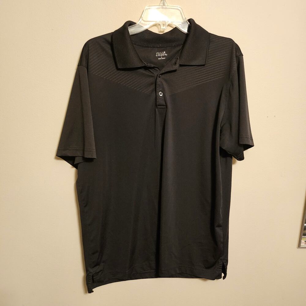 Falls Creek Large Polo Black Short Sleeve